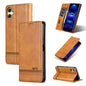 For Samsung Galaxy A06 4G AZNS Magnetic Calf Texture Flip Leather Phone Case(Light Brown)