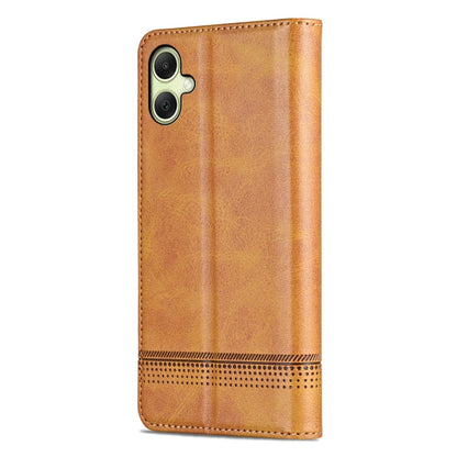 For Samsung Galaxy A06 4G AZNS Magnetic Calf Texture Flip Leather Phone Case(Light Brown)