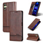 For Samsung Galaxy A06 4G AZNS Magnetic Calf Texture Flip Leather Phone Case(Dark Brown)