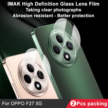 For OPPO F27 5G 2 PCS/Set IMAK HD Glass Rear Camera Lens Film