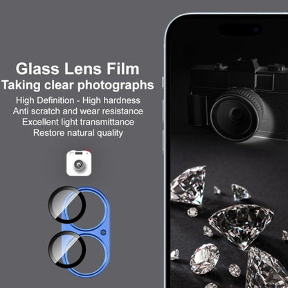 For iPhone 16 / 16 Plus IMAK Metal Armor Premium Camera Protector Film(Black)