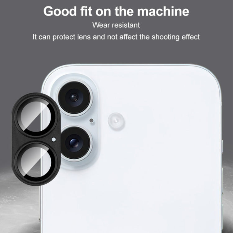 For iPhone 16 / 16 Plus IMAK Metal Armor Premium Camera Protector Film(Silver)