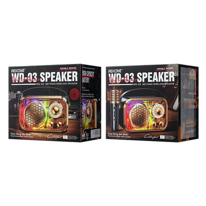 WK WD-03 Honey Portable Mini Bluetooth Speaker with RGB Light(Beige)