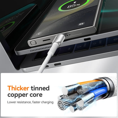 JOYROOM S-A51 Cutting-Edge Series 3A Fast Charging Data Cable, USB-A to Type-C Cable, Length: 1.2m(Light Gray)