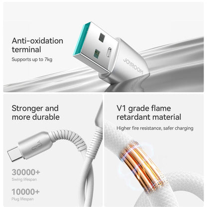 JOYROOM S-A51 Cutting-Edge Series 3A Fast Charging Data Cable, USB-A to Type-C Cable, Length: 1.2m(Light Gray)