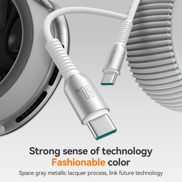 JOYROOM S-A51 Cutting-Edge Series 3A Fast Charging Data Cable, Type-C to Type-C Cable, Length: 1.2m(Light Gray)