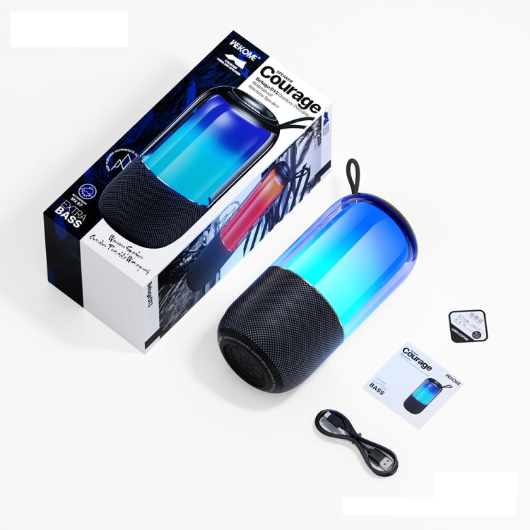 WK Beluga D13 Outdoor Waterproof Portable Bluetooth Speaker(Black)