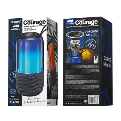 WK Beluga D13 Outdoor Waterproof Portable Bluetooth Speaker(Black)