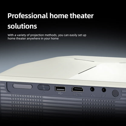 AUN A004 Pro 1920 x 1080P 9000Lumen Android 9.0 Portable LCD Projector, US Plug(White)