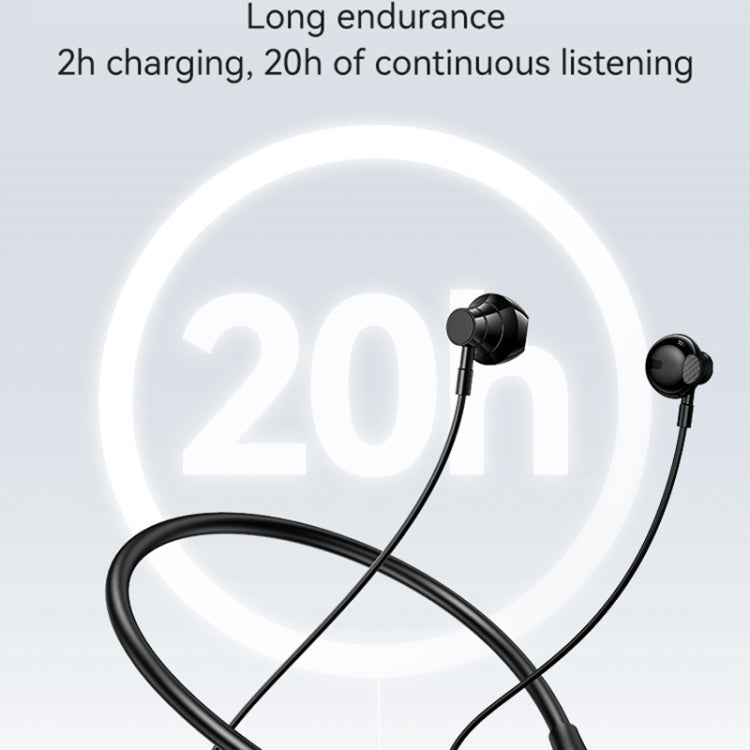 USAMS YQ24 YQ Series BT5.3 Neck-mounted Sports Bluetooth Earphone(Black)
