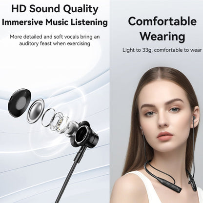 USAMS YQ24 YQ Series BT5.3 Neck-mounted Sports Bluetooth Earphone(Black)