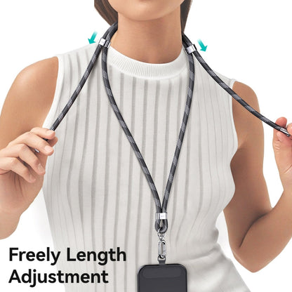 USAMS ZB316 Adjustable Phone Rope(Pink+Dark Purple)