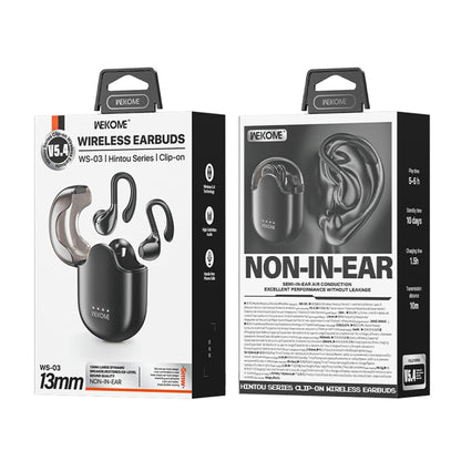 WK WS-03 Yindou Ear-mounted Air Conduction Bluetooth Earphone(Black)
