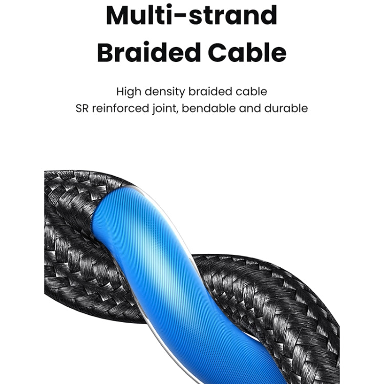 USAMS SJ740 1.2m 72W 2 in 1 Type-C Fast Charging Cable(Titanium Gray)