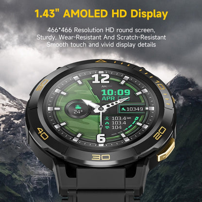 LEMFO Z1 1.43 inch AMOLED Screen Smart Watch, 4G Network Android 8.1, 4GB+64GB, Eurasian Version(Black)