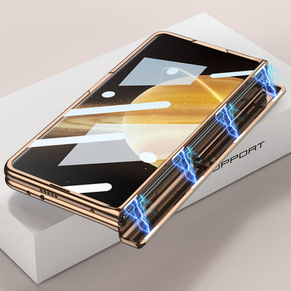 Pour Honor Magic V3 GKK Étui de téléphone antichoc à charnière pliante magnétique intégrée (Or)