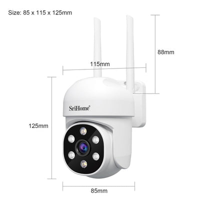 SriHome SH061 2MP 2.4G WiFi AI Humanoid Tracking Infrared Night Vision Camera(US Plug)
