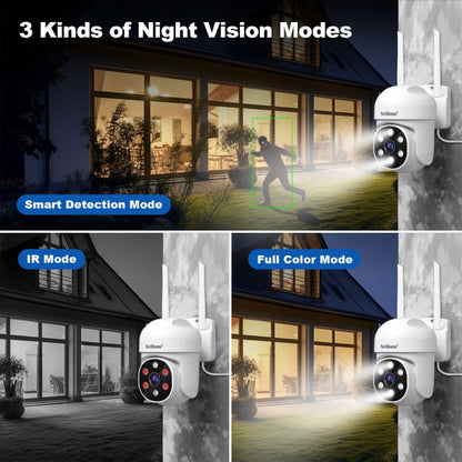 SriHome SH061 2MP 2.4G WiFi AI Humanoid Tracking Infrared Night Vision Camera(US Plug)