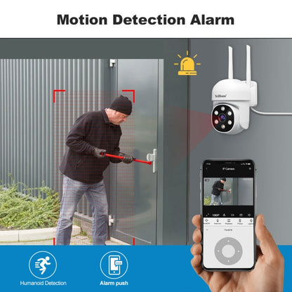 SriHome SH061 2MP 2.4G WiFi AI Humanoid Tracking Infrared Night Vision Camera(US Plug)