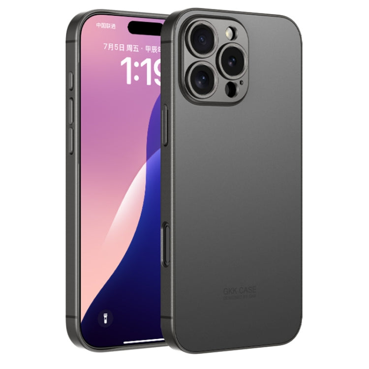 Pour iPhone 16 Pro GKK AG Craft Skin Feel Coque de téléphone à couverture complète (Noir)