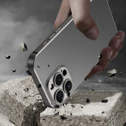 For iPhone 16 Pro GKK AG Craft Skin Feel Full Coverage Phone Case(Titanium Grey)