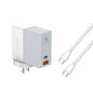 LDNIO A2620C PD3.0 65W USB Power Adapter Travel Charger with Type-C to Type-C Cable, US Plug