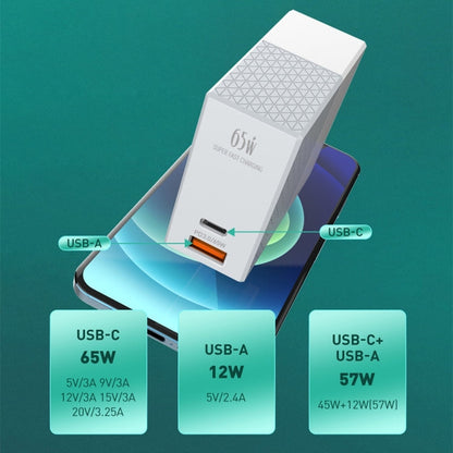 Chargeur de voyage USB LDNIO A2620C PD3.0 65W avec câble Type-C vers Type-C, prise britannique