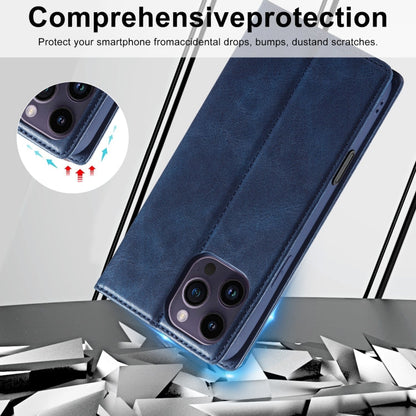For iPhone 16 Pro Max LC.IMEEKE RFID Anti-theft Leather Phone Case(Blue)