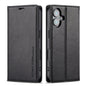 Pour iPhone 16 Plus LC.IMEEKE Étui en cuir avec protection RFID (Noir)