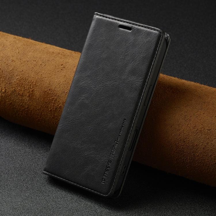 Pour iPhone 16 Plus LC.IMEEKE Étui en cuir avec protection RFID (Noir)