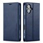 Pour iPhone 16 LC.IMEEKE Étui de téléphone en cuir anti-vol RFID (Bleu)
