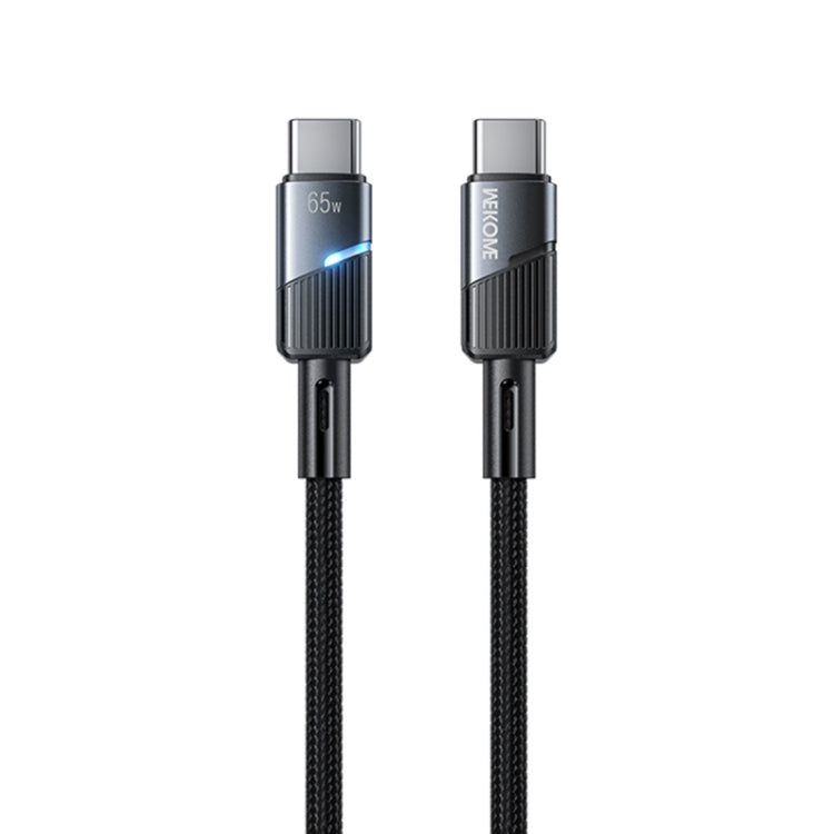 WK WDC-38 Intelligent Power-off 1m PD65W Type-C to Type-C Fast Charging Data Cable(Black)