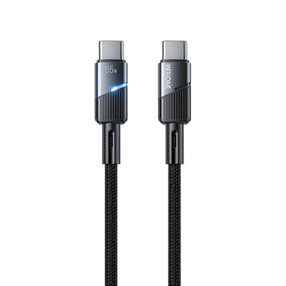 WK WDC-38 Intelligent Power-off 1m PD65W Type-C to Type-C Fast Charging Data Cable(Black)