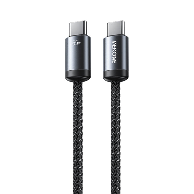WK WDC-35 Raython Gen2 1m PD65W Type-C to Type-C Fast Charging Data Cable(Black)