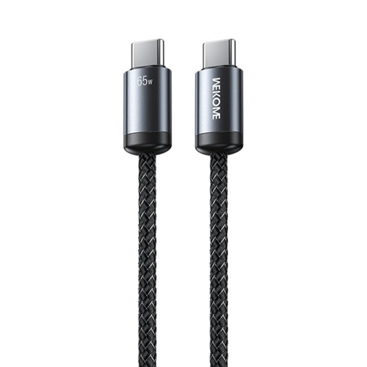WK WDC-35 Raython Gen2 1m PD65W Type-C to Type-C Fast Charging Data Cable(Black)