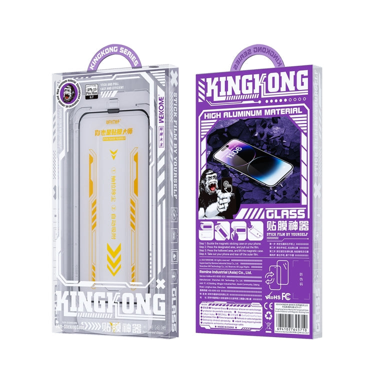 For iPhone 15 WK WTP-084 Speedy Series Dust-free Warehouse HD Tempered Glass Film