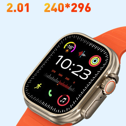 Montre intelligente WK WH-02 Traveler 2,01 pouces prenant en charge la surveillance de l'oxygène sanguin (Orange)