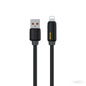 Câble de données de charge rapide WK WDC-27i en silicone véritable élastique 1m 12W USB vers 8 broches (Noir)