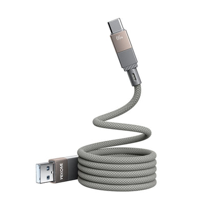 WK WDC-45 Magneto Series 1m 66W USB to Type-C Fast Charging Magnetic Data Cable(Grey)
