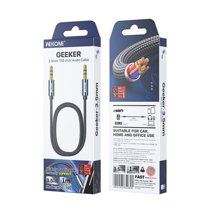 WK WDC-195 1m Geeker 3.5mm TRS AUX Audio Cable(Tarnish)