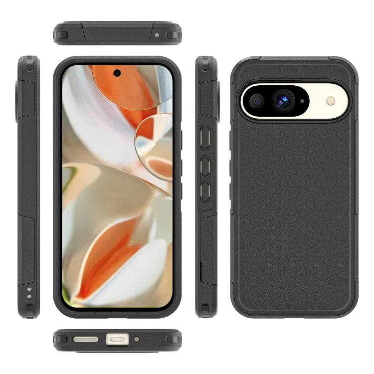 Pour étui de téléphone en TPU hybride PC RedPepper Armor pour Google Pixel 9 (noir)
