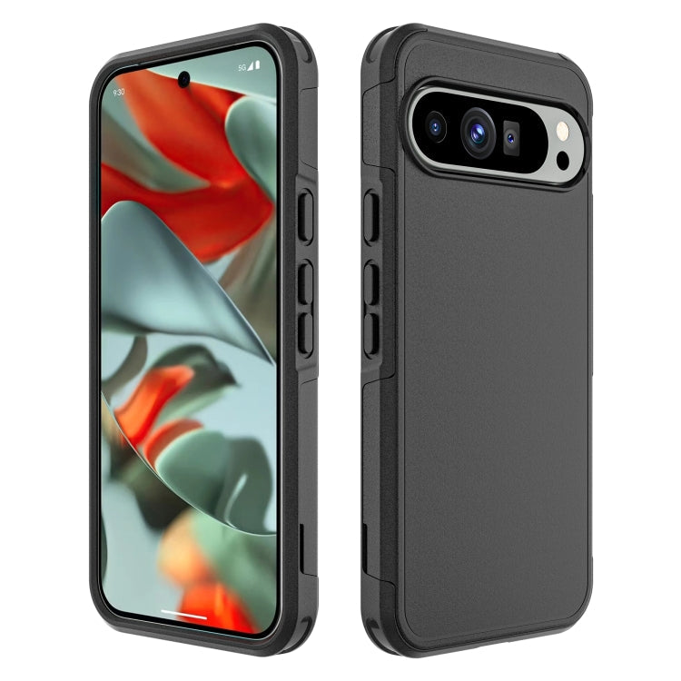 Pour l'étui de téléphone Google Pixel 9 Pro XL RedPepper Armor PC Hybride TPU (Noir)