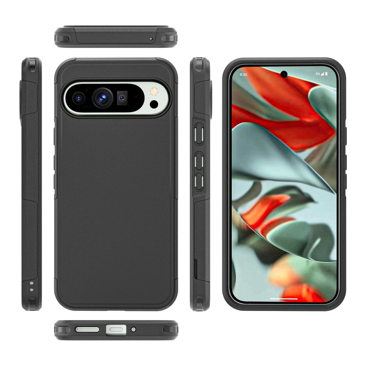 Pour l'étui de téléphone Google Pixel 9 Pro XL RedPepper Armor PC Hybride TPU (Noir)