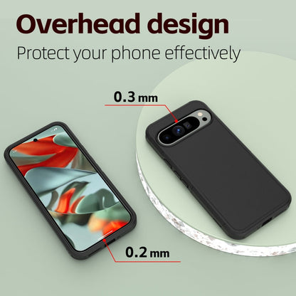 Pour l'étui de téléphone Google Pixel 9 Pro XL RedPepper Armor PC Hybride TPU (Noir)