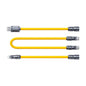 WK WDC-20 Mecha Series Silicone 1.4m 65W 4-in-1 Fast Charging Data Cable(Yellow)