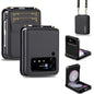 For Samsung Galaxy Z Flip3 5G LC.IMEEKE L1 Series Frosted Fine Texture PU Phone Case with Lanyard(Black)
