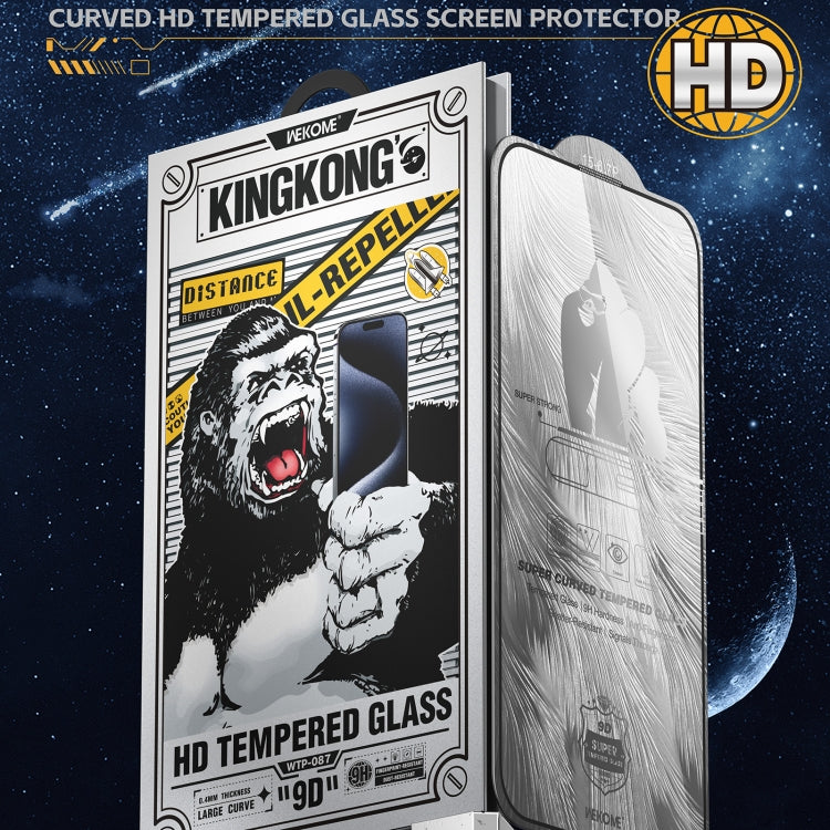 For iPhone 16 / 15 WK WTP-087 Space King Kong 9D Curved HD Tempered Glass Screen Protector