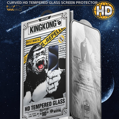 For iPhone 16 / 15 WK WTP-087 Space King Kong 9D Curved HD Tempered Glass Screen Protector