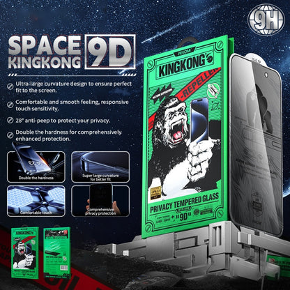 For iPhone 16 / 15 WK WTP-088 Space King Kong 9D Curved 28 Degree Privacy Tempered Glass Film