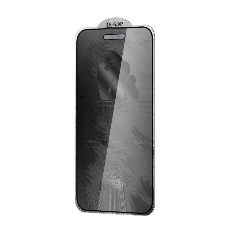 Pour iPhone 16 Pro Max WK WTP-089 Space King Kong Film de Protection en Verre Trempé Incurvé 9D Confidentialité 360 Degrés